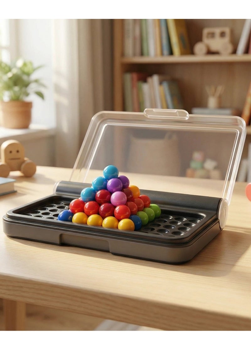 سمارت جيمز لعبة لغز الذكاء المحمول لتعزيز مهارات التفكير المنطقي وحل المشكلات، تتضمن 120 تحديًا ثنائي وثلاثي الأبعاد بمستويات صعوبة متدرجة من السهل إلى الخبير، مناسبة للأعمار من 6 سنوات فما فوق، لعبة سفر ممتعة في علبة محمولة - Image 1